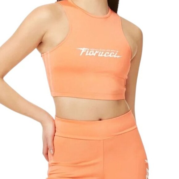 Adidas x Fiorucci Womens Crop Top, Orange, Athletic, Tank, Workout, Gym, Size M - Picture 2 of 7
